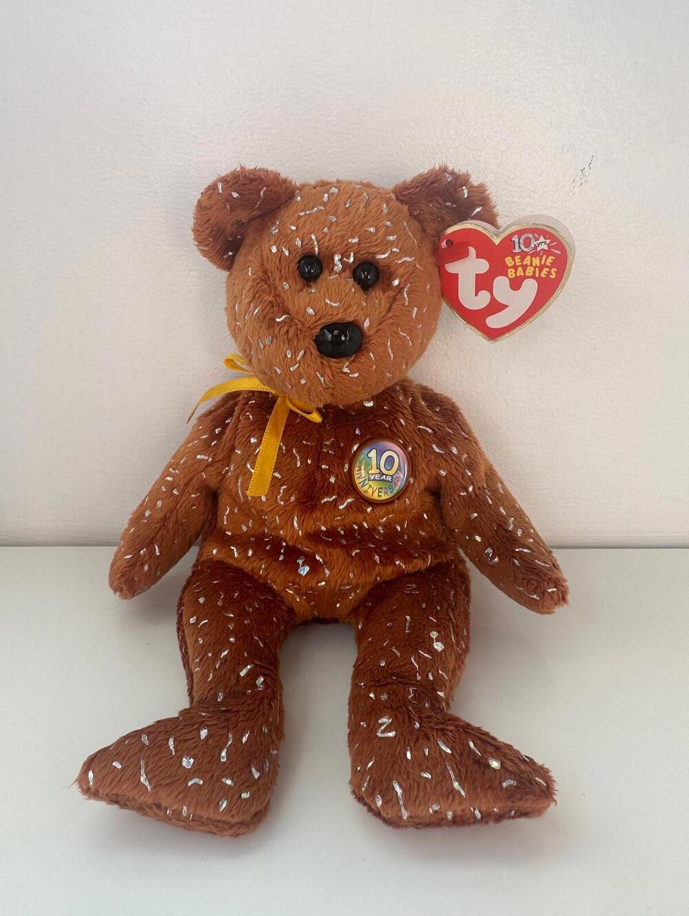 Ty Beanie Baby Decade Bear the Brown Bear  (8.5 inch)